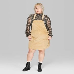 Wild Fable Square Neck Corduroy Mini Dress